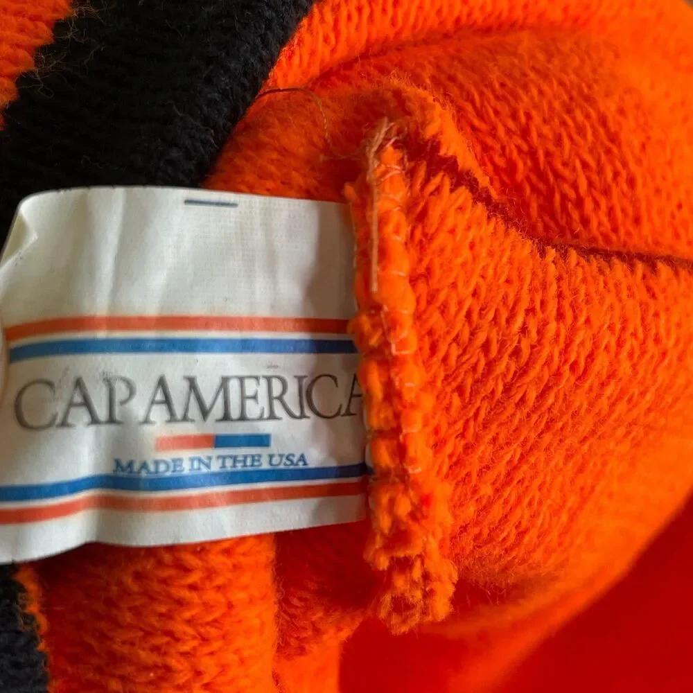 Neon Orange Beanie Hunter Hunting Salmon Run Hiking Hi Vis Outdoor Fishing
